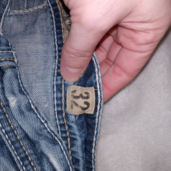 Vintage Buckle BKE Jeans Mens 32 X 32 Tyler Boot Cut Distressed Medium Wash Y2K - Picture 9 of 15